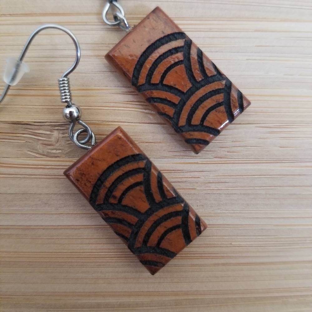 Genuine Koa Wood Earrings